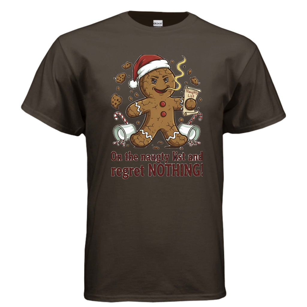 OBSIDIAN CODE presents a playful Naughty List tee with humorous Christmas style, festive personality, and lighthearted seasonal charm.
