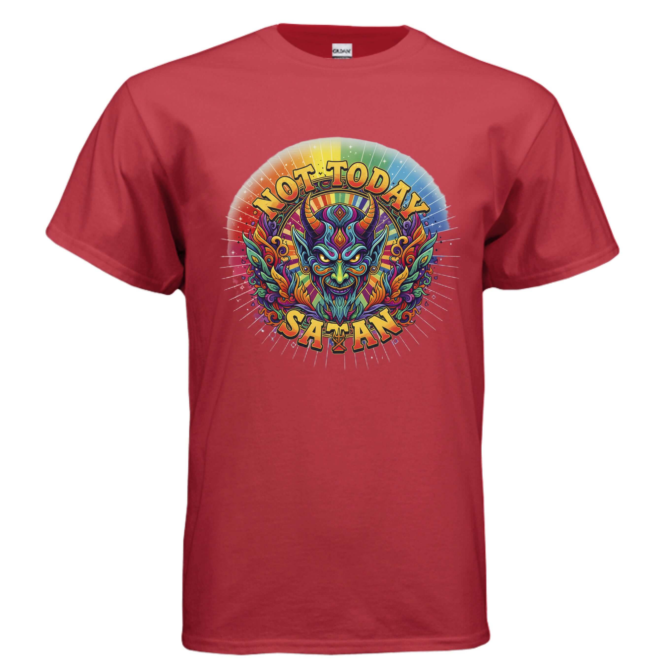 OBSIDIAN CODE presents the Not Today Satan tee, a bold and funny graphic shirt perfect for humor lovers and confident everyday style.