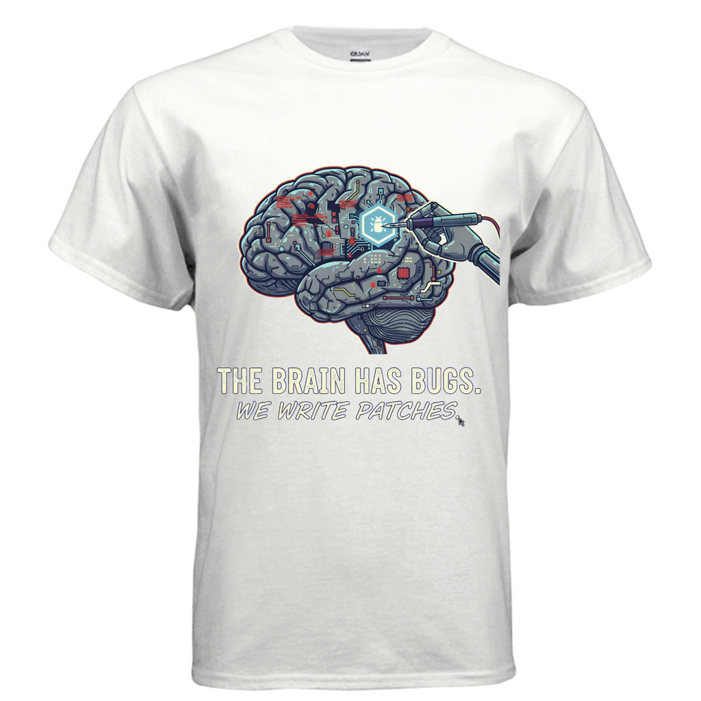 OBSIDIAN CODE presents a humorous The Brain Has Bugs tee for developers who appreciate clever mental health humor and tech-inspired style.
