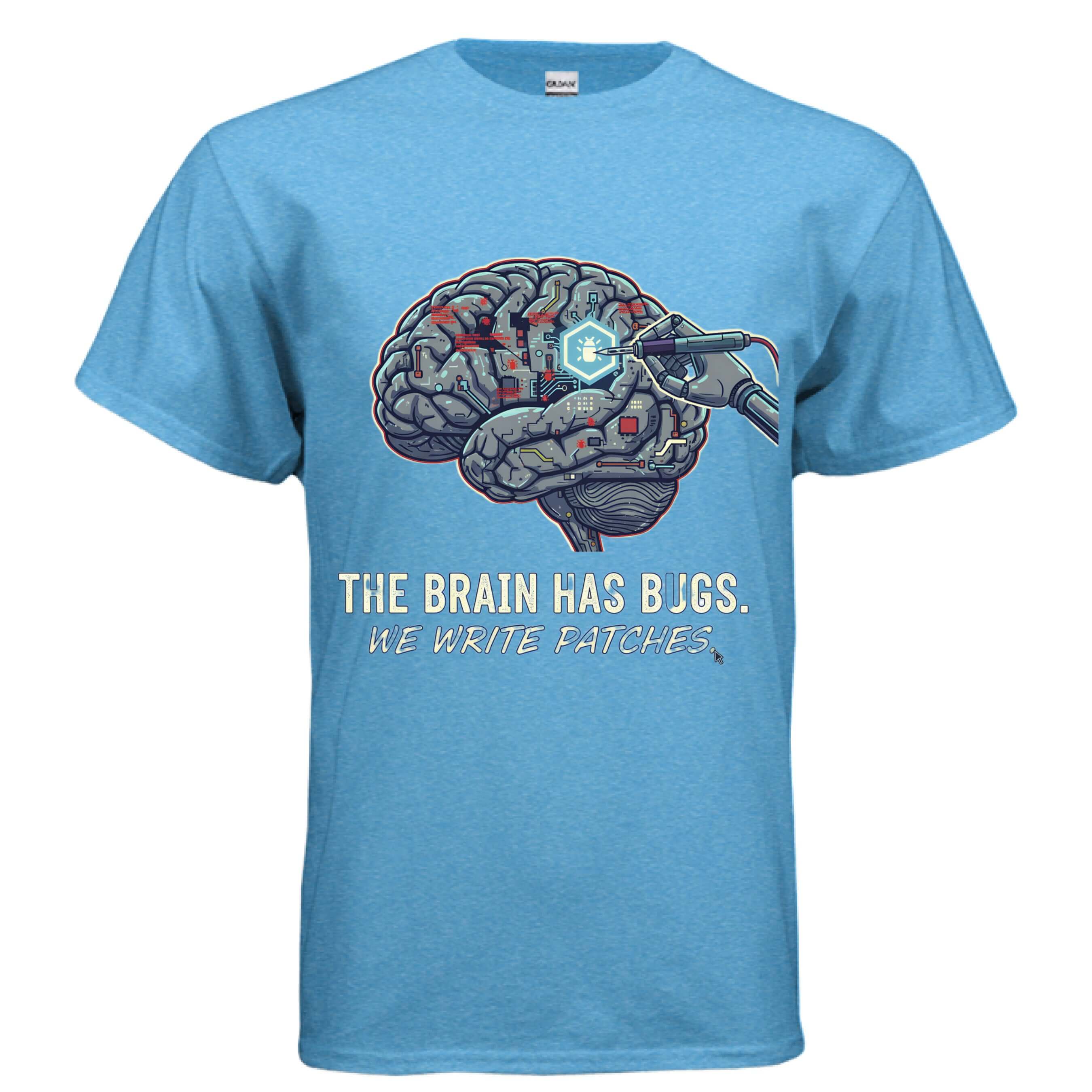 OBSIDIAN CODE presents a humorous The Brain Has Bugs tee for developers who appreciate clever mental health humor and tech-inspired style.