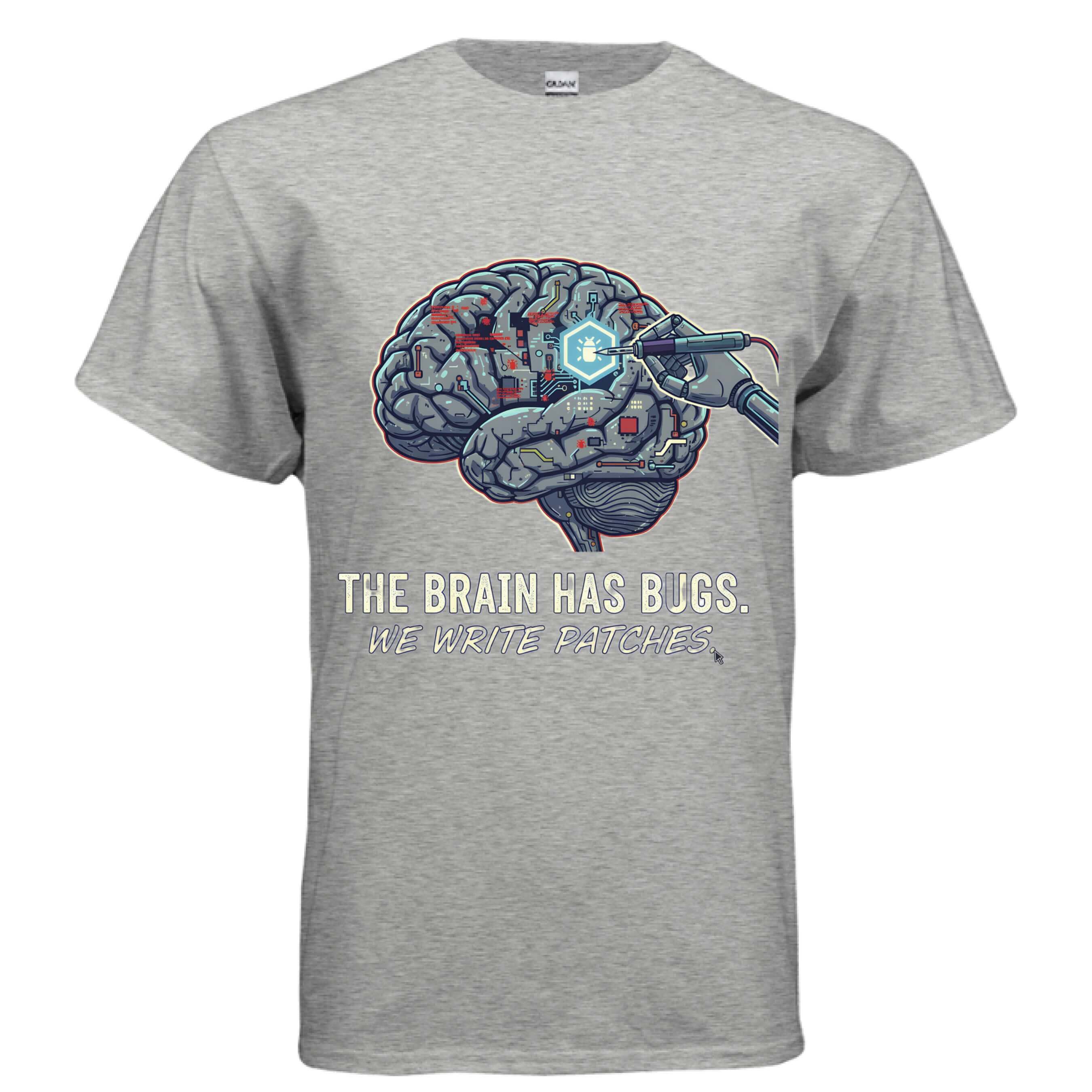 OBSIDIAN CODE presents a humorous The Brain Has Bugs tee for developers who appreciate clever mental health humor and tech-inspired style.