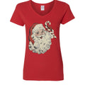 OBSIDIAN CODE presents a festive Candy Cane Santa V-neck tee designed for comfort, cheer, and joyful holiday style.