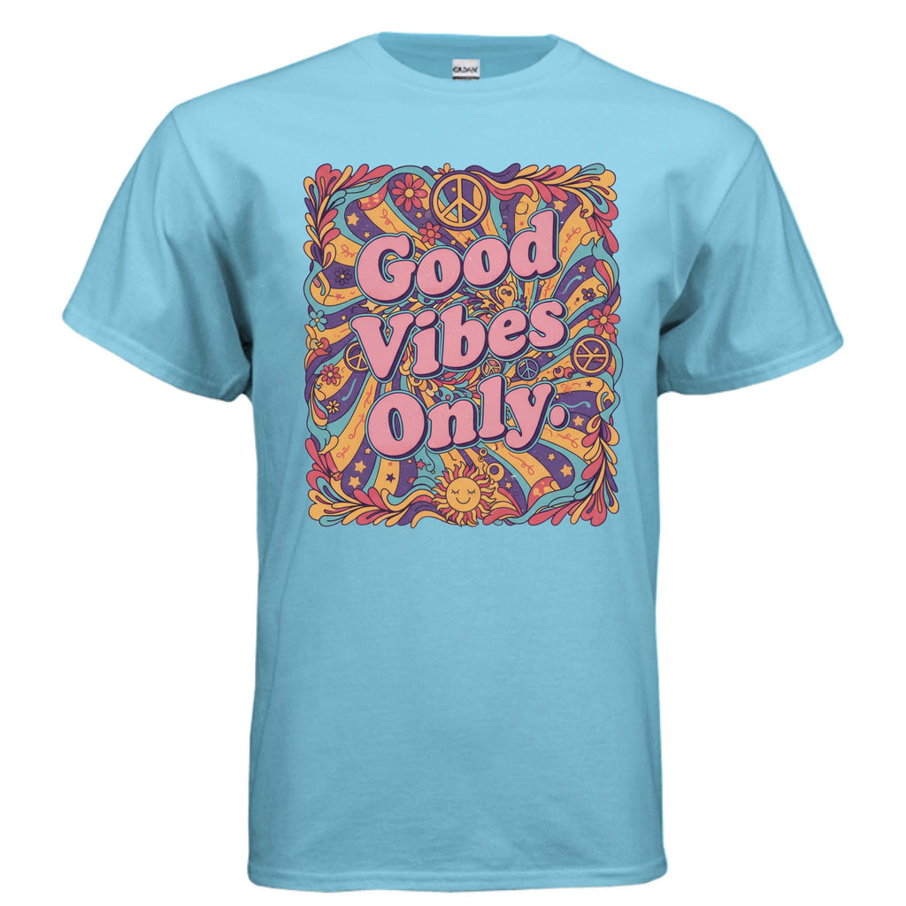 OBSIDIAN CODE brings a Good Vibes Only tee filled with positivity, uplifting style, and bright everyday comfort.
