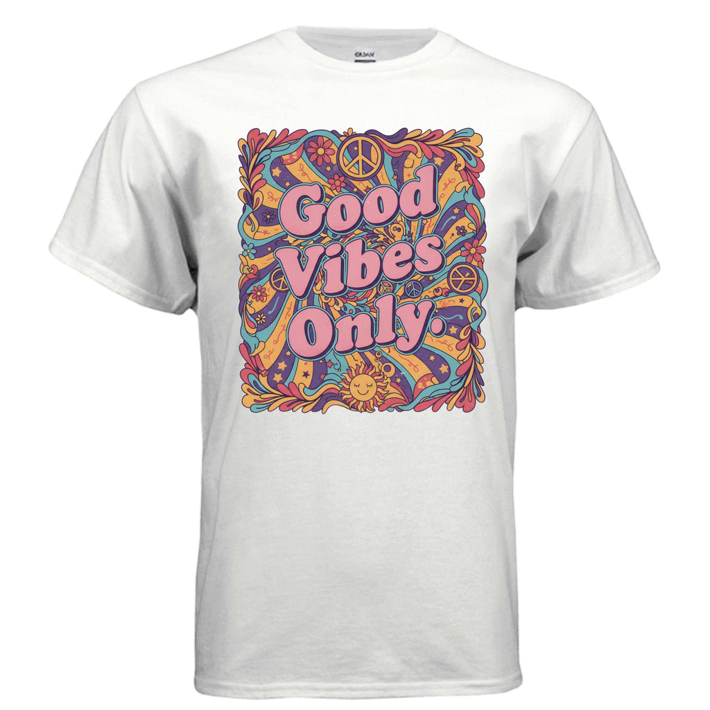 OBSIDIAN CODE brings a Good Vibes Only tee filled with positivity, uplifting style, and bright everyday comfort.