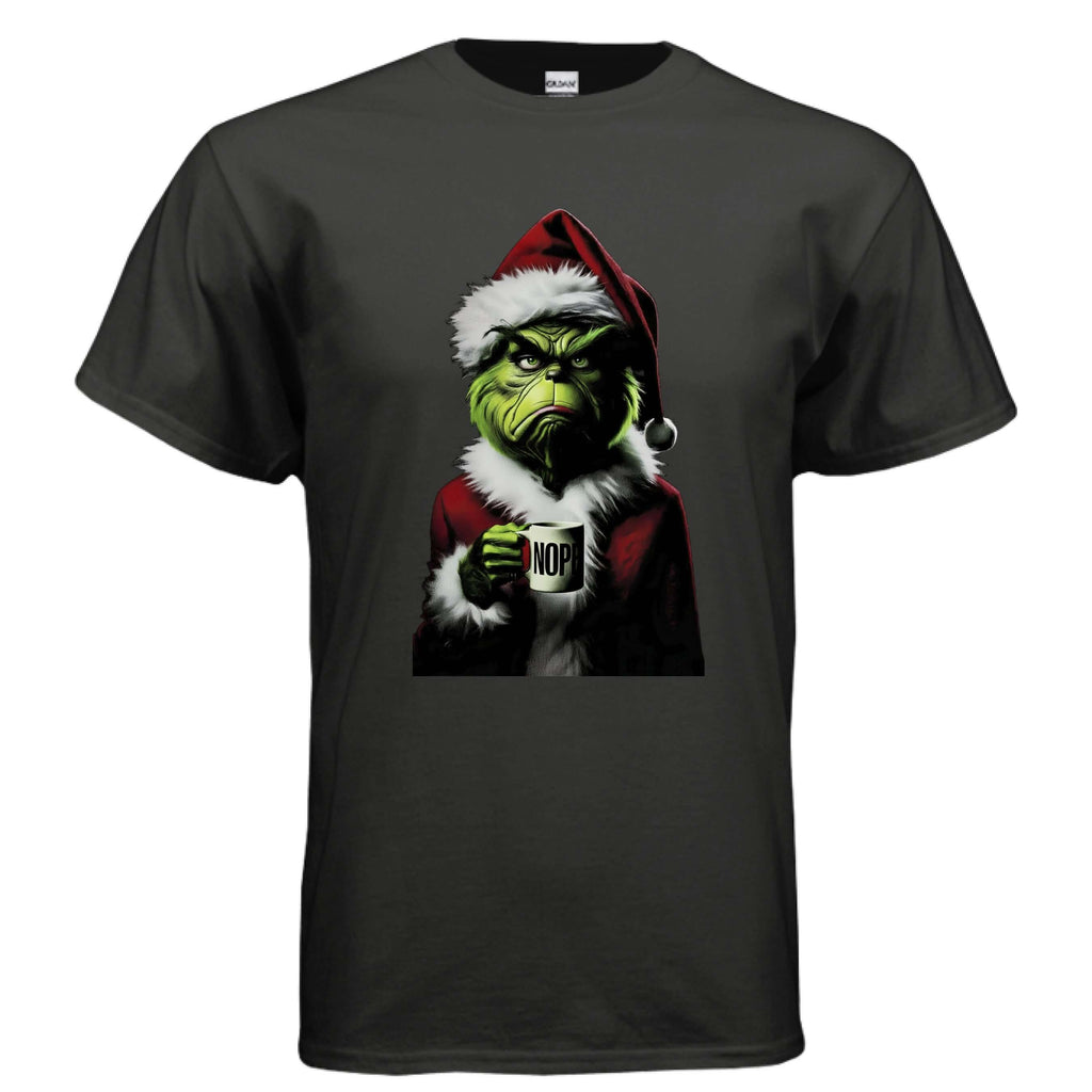 OBSIDIAN CODE introduces a witty Grinch Nope tee made for fans of sarcastic humor, festive fun, and playful Christmas style.