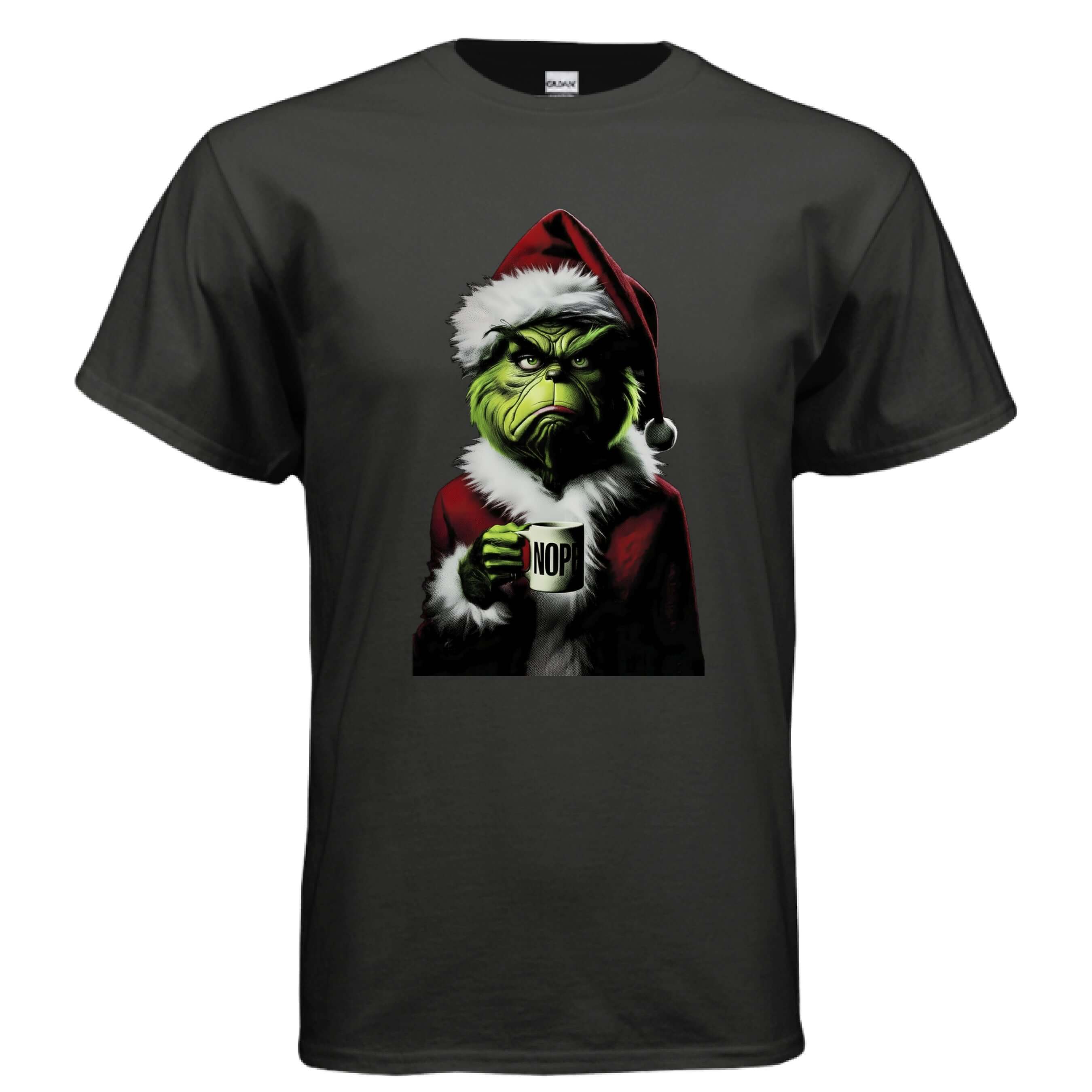 OBSIDIAN CODE introduces a witty Grinch Nope tee made for fans of sarcastic humor, festive fun, and playful Christmas style.