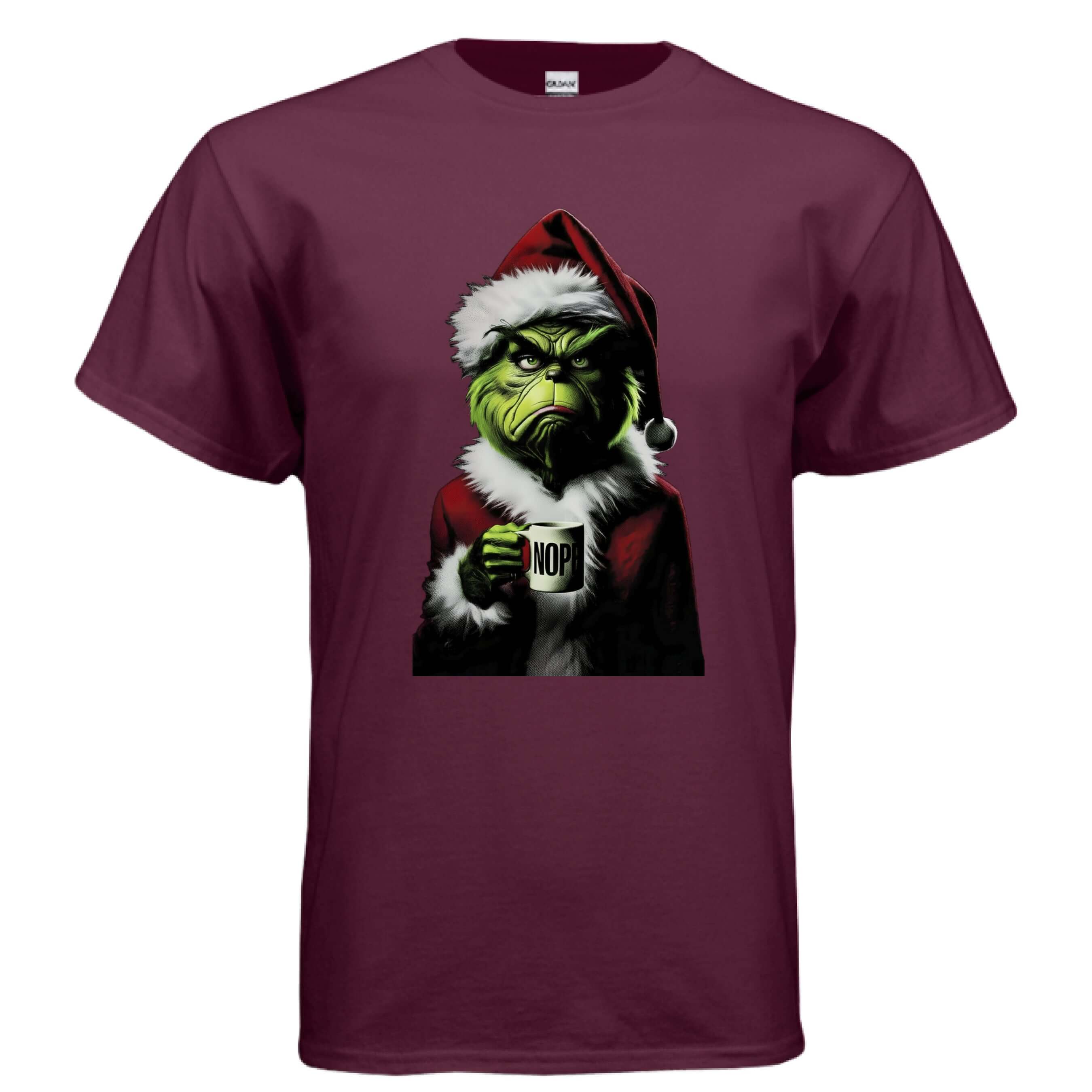 OBSIDIAN CODE introduces a witty Grinch Nope tee made for fans of sarcastic humor, festive fun, and playful Christmas style.