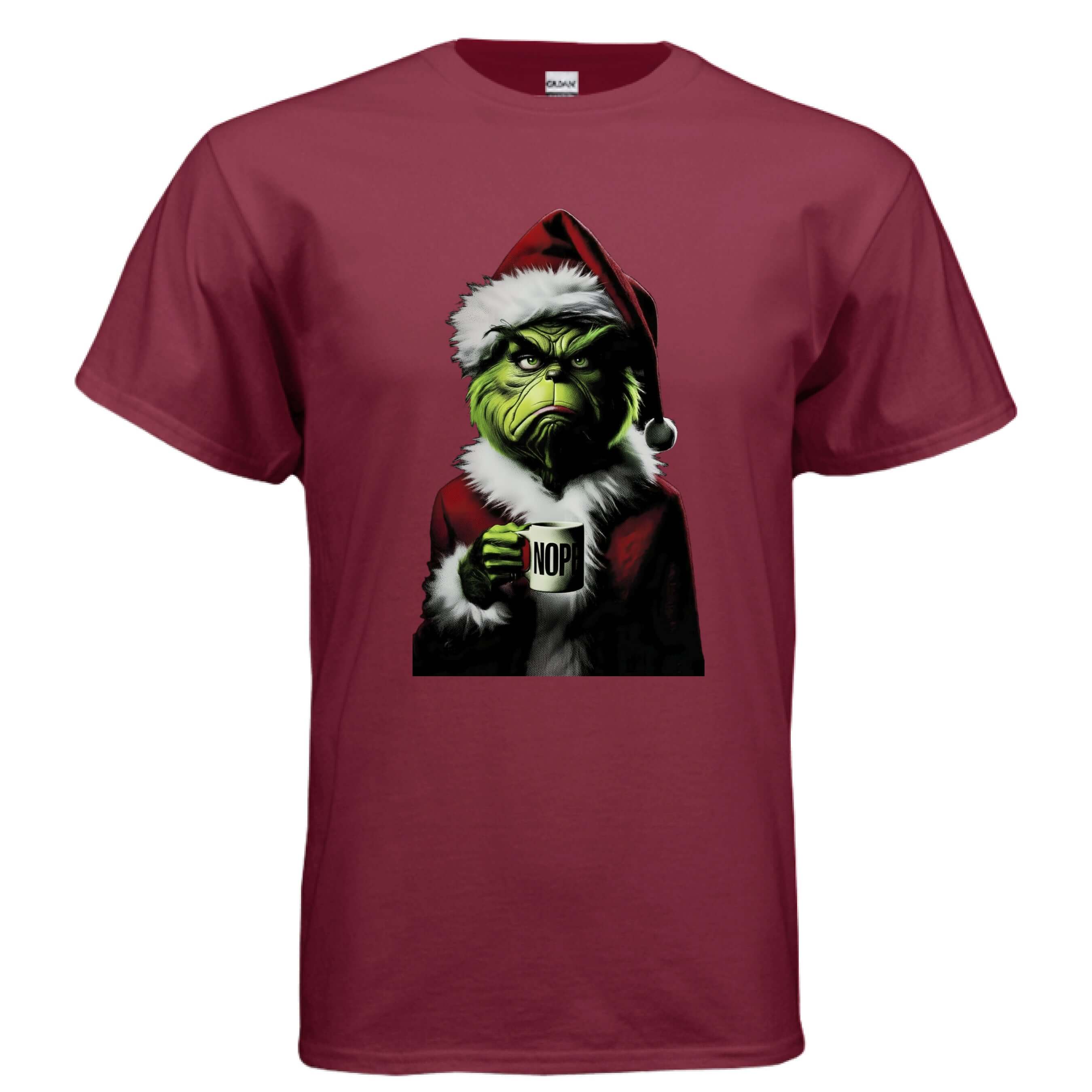 OBSIDIAN CODE introduces a witty Grinch Nope tee made for fans of sarcastic humor, festive fun, and playful Christmas style.