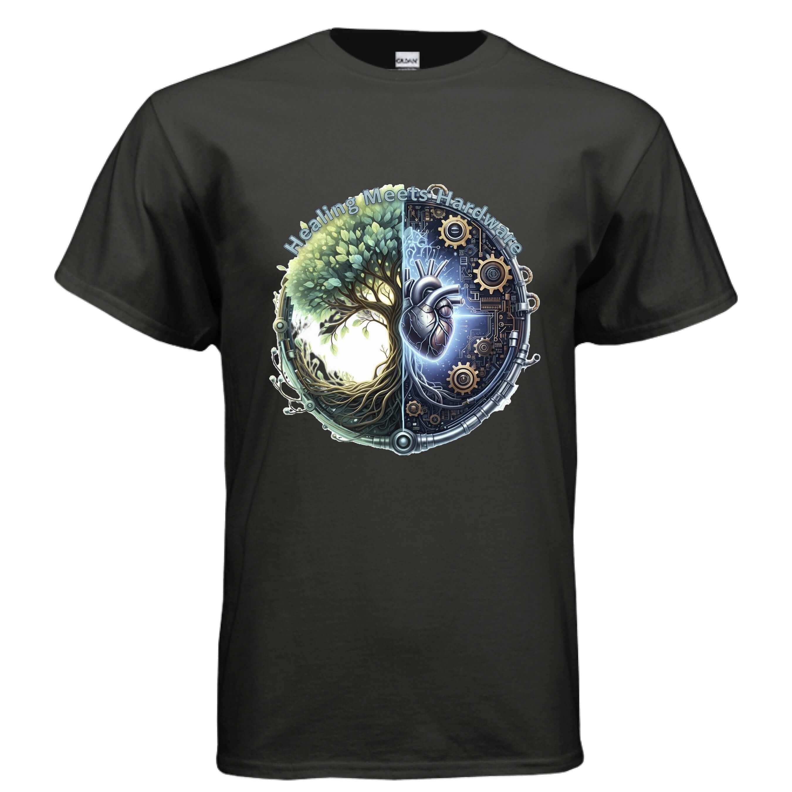 OBSIDIAN CODE releases a Healing Meets Hardware tee built for healthcare innovators who admire the blend of medicine and modern tech.
