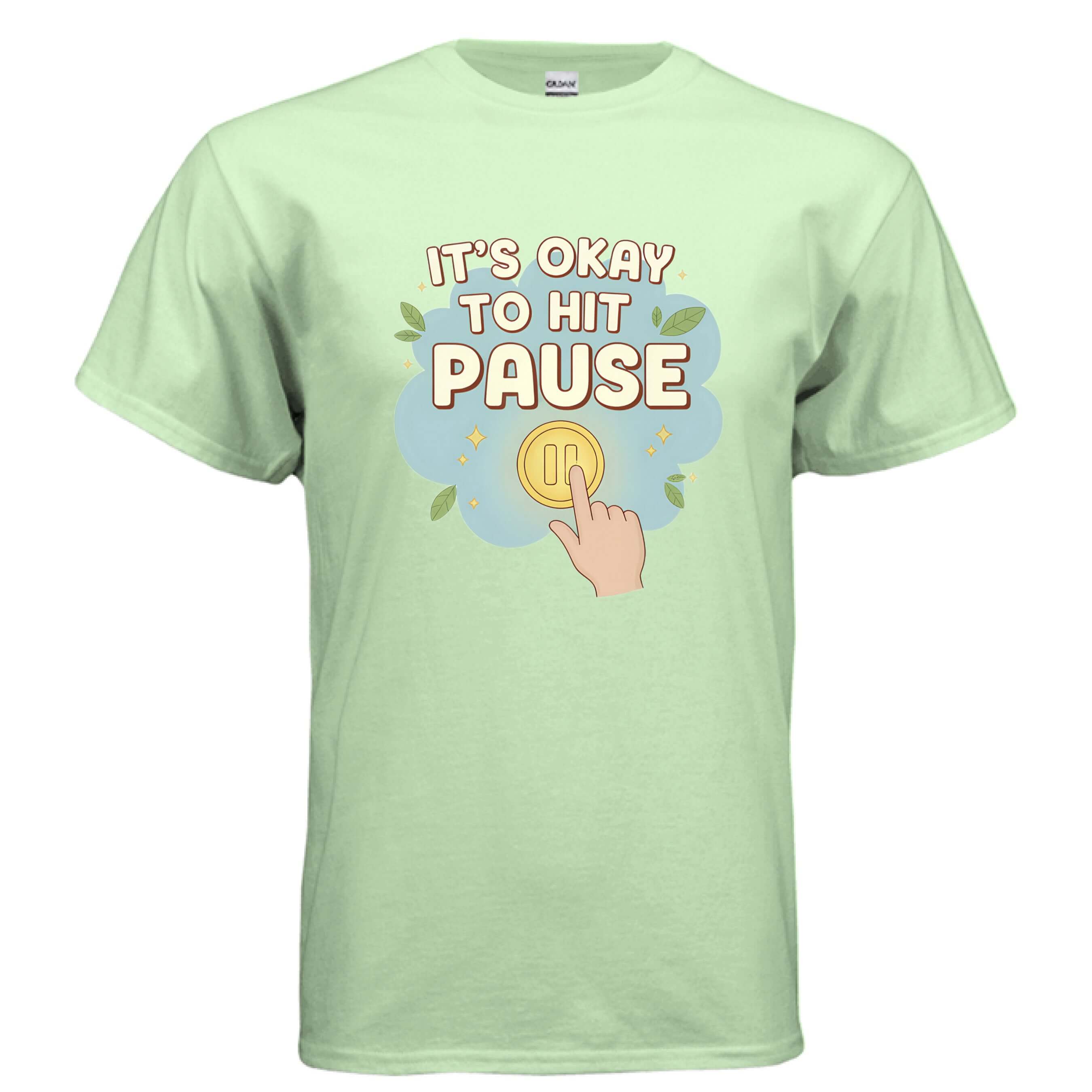 OBSIDIAN CODE offers the Hit Pause self-care tee, a calming reminder to rest, recharge, and embrace mindful wellness every day.