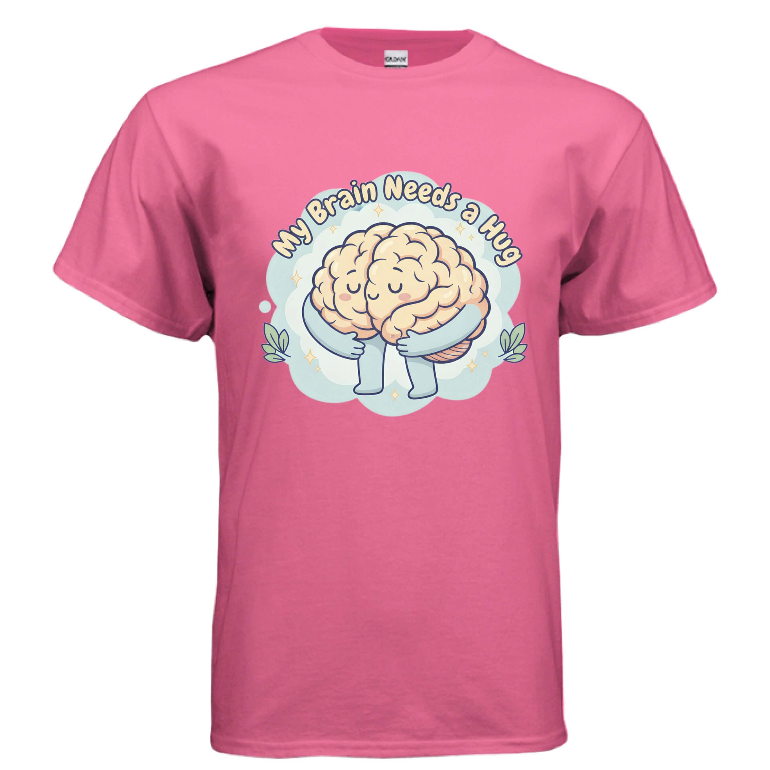 OBSIDIAN CODE offers the My Brain Needs a Hug tee, a gentle mental health awareness shirt promoting comfort, kindness, and emotional support.