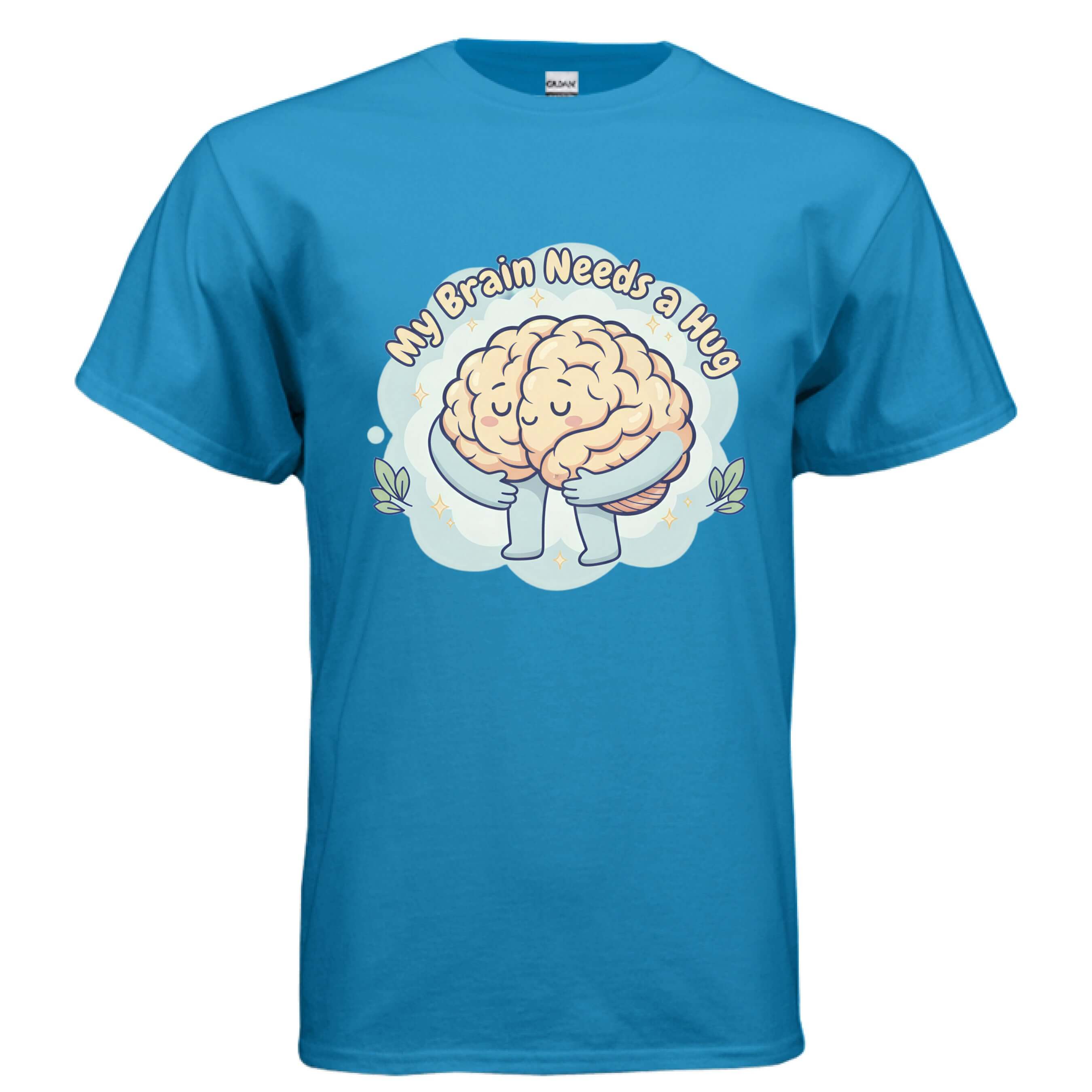 OBSIDIAN CODE offers the My Brain Needs a Hug tee, a gentle mental health awareness shirt promoting comfort, kindness, and emotional support.