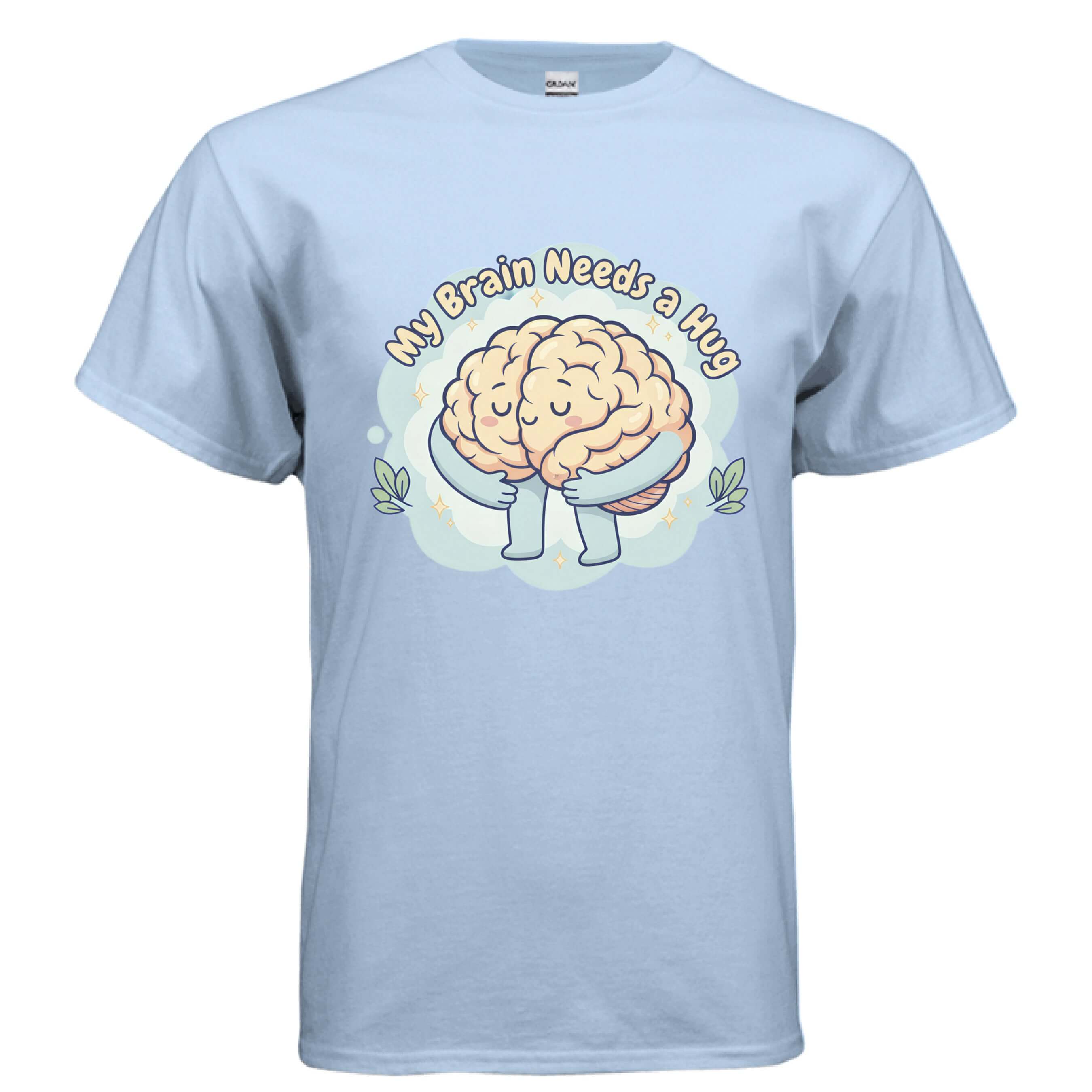 OBSIDIAN CODE offers the My Brain Needs a Hug tee, a gentle mental health awareness shirt promoting comfort, kindness, and emotional support.
