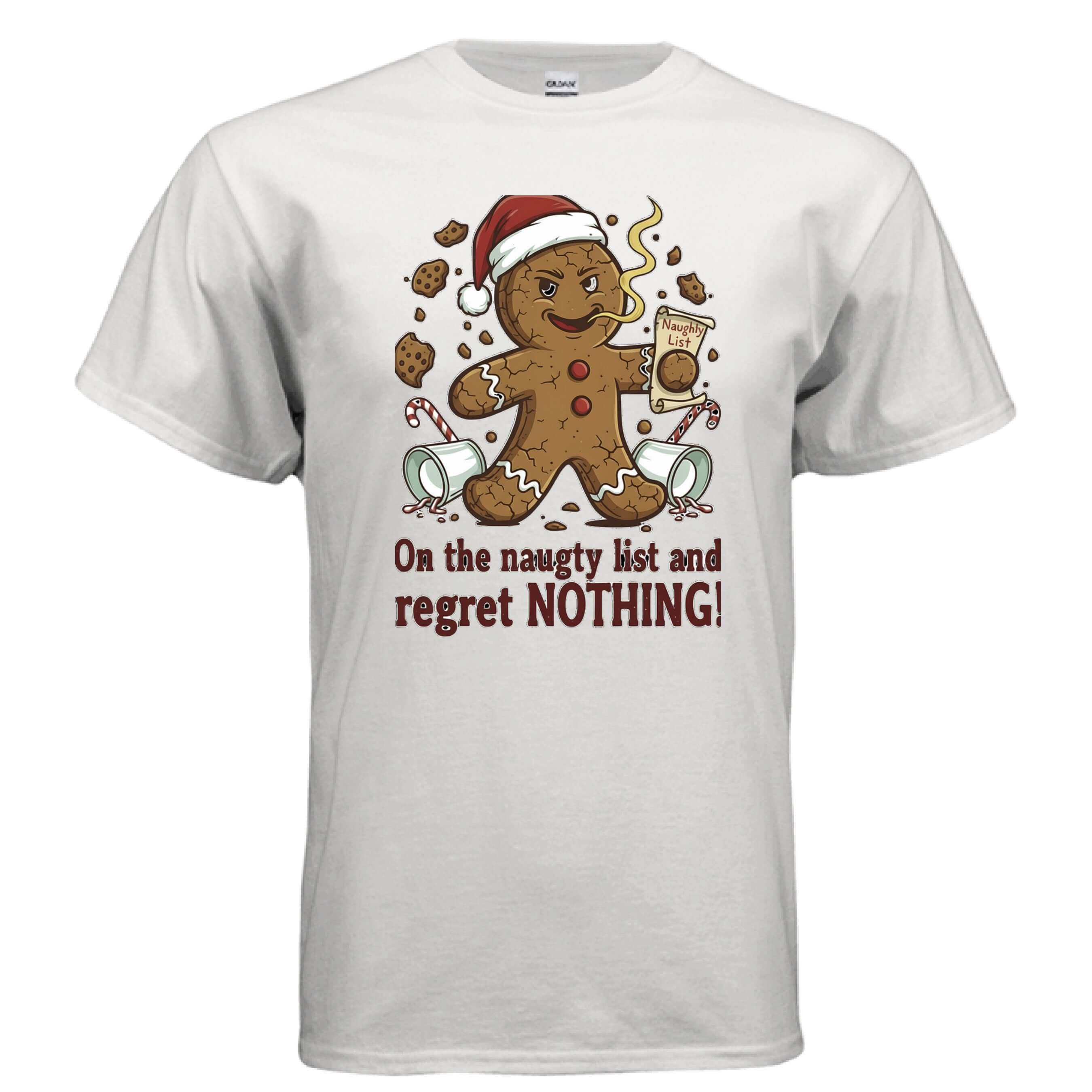 OBSIDIAN CODE presents a playful Naughty List tee with humorous Christmas style, festive personality, and lighthearted seasonal charm.