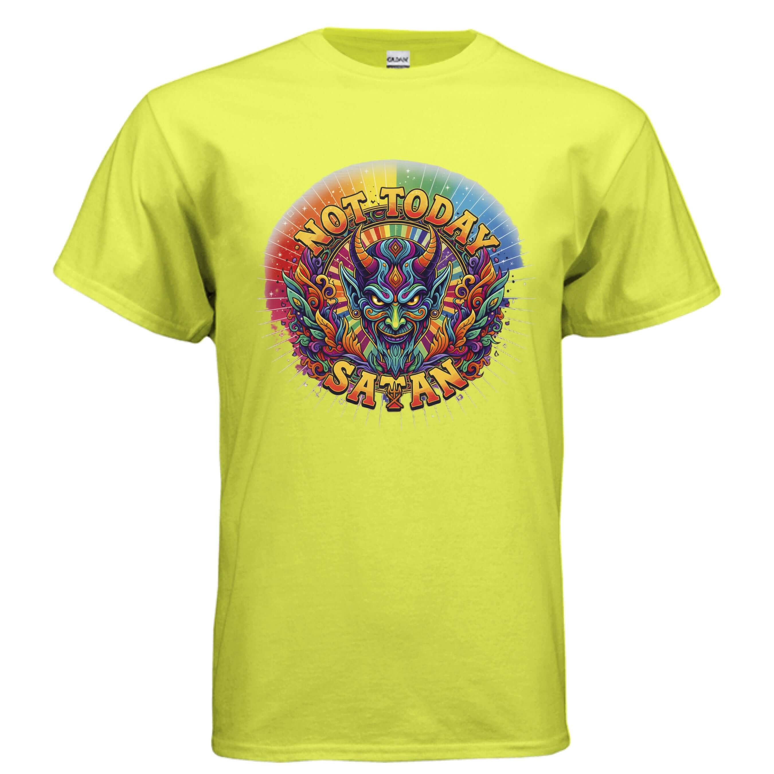 OBSIDIAN CODE presents the Not Today Satan tee, a bold and funny graphic shirt perfect for humor lovers and confident everyday style.